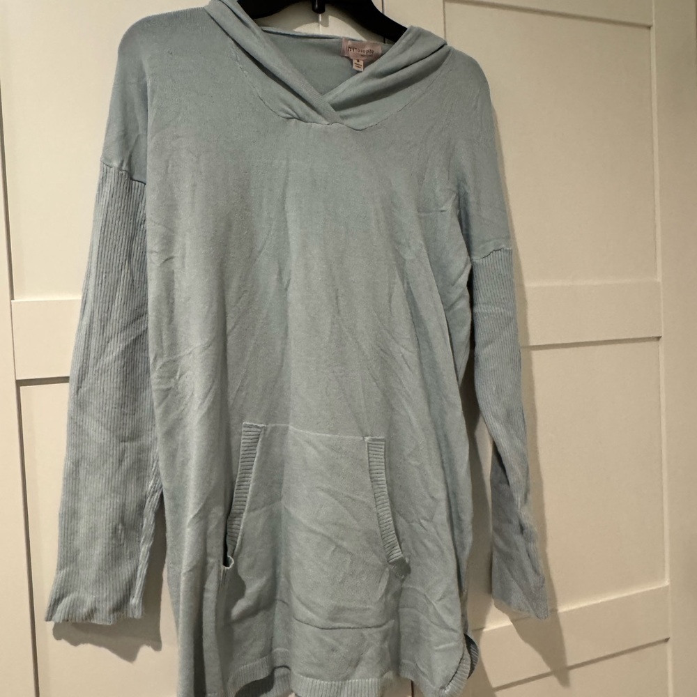 Philosophy - Light Blue Hoodie sweater; Medium.
